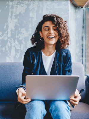 young woman sitting with laptop young woman sitting with laptop